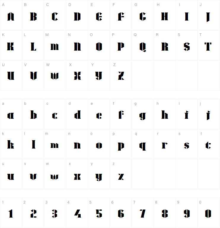 Tatted Teez Canada字体