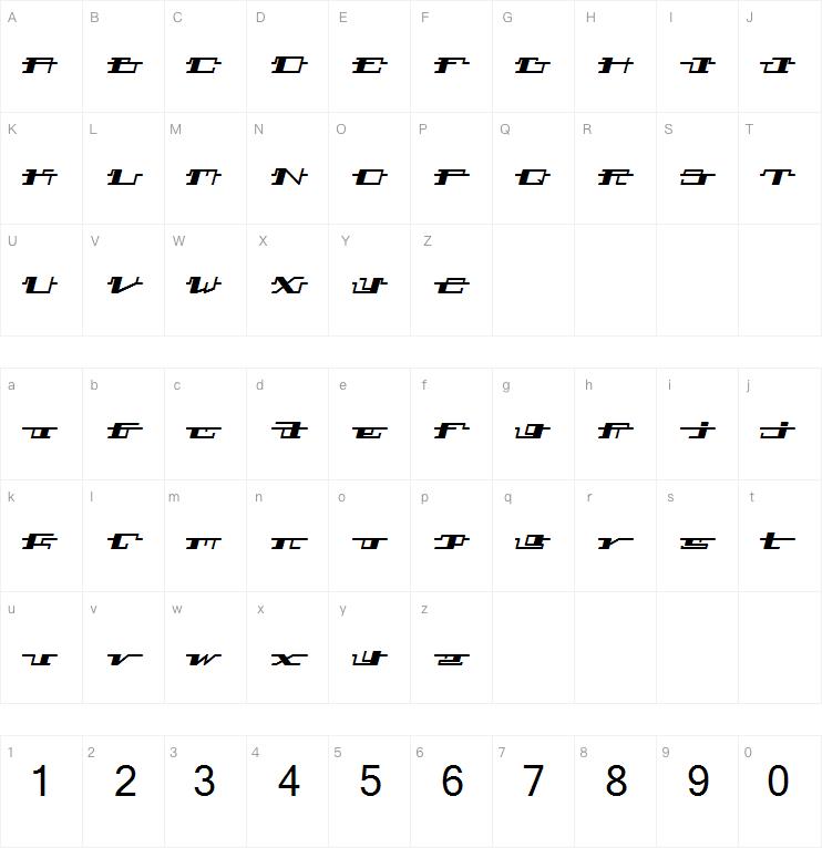 Technostroked字体