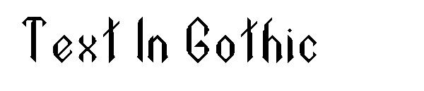 Text In Gothic字体