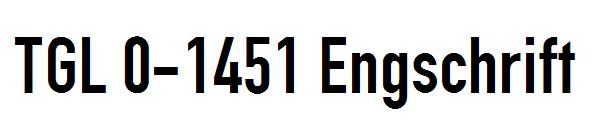 TGL 0-1451 Engschrift字体