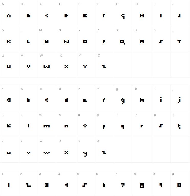 The tiniest font字体