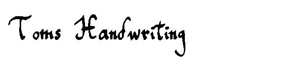 Toms Handwriting字体