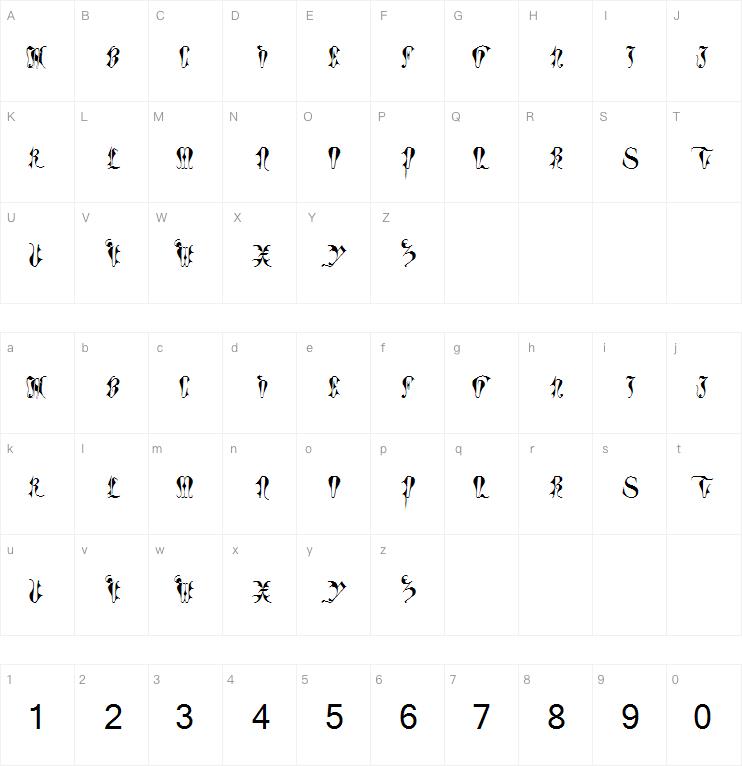 Tory Gothic Caps字体