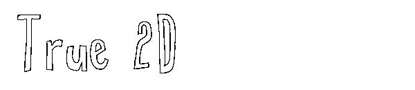 True 2D字体