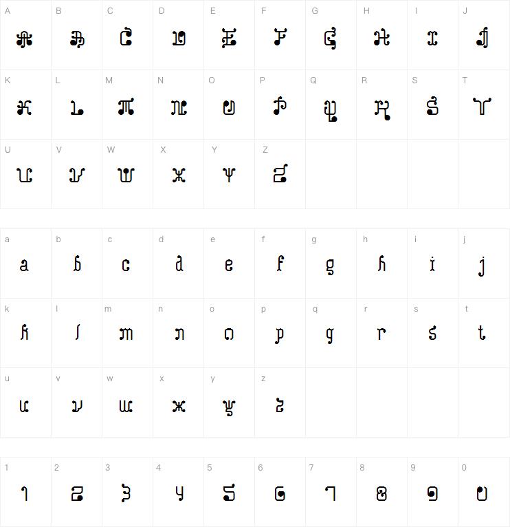 Turk and Nusa字体