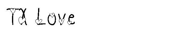 TX Love字体