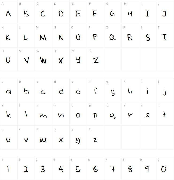 Ugly Hand Writing字体