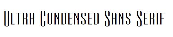 Ultra Condensed Sans Serif字体