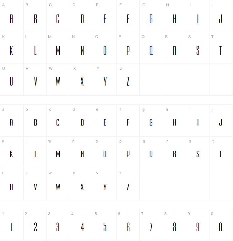 Ultra Condensed Sans Serif字体