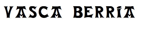 Vasca Berria字体