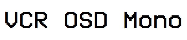 VCR OSD Mono字体