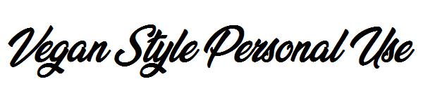Vegan Style Personal Use字体
