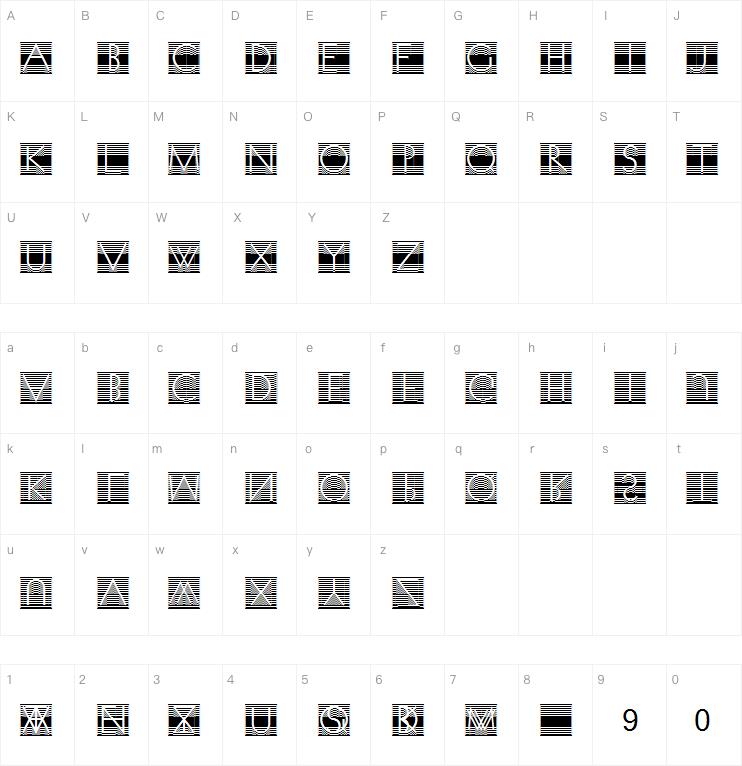 Venetian Blind字体