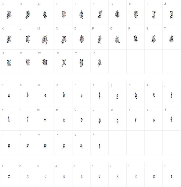 Verzierte Favorite字体