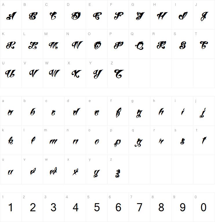 VTC Tattoo Script Three字体