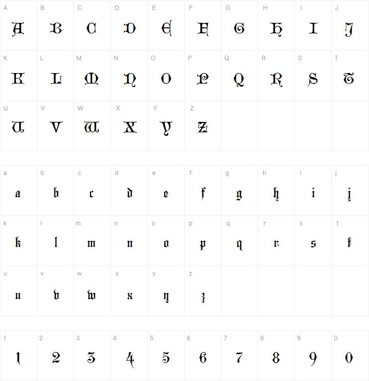 Westminster Gotisch字体