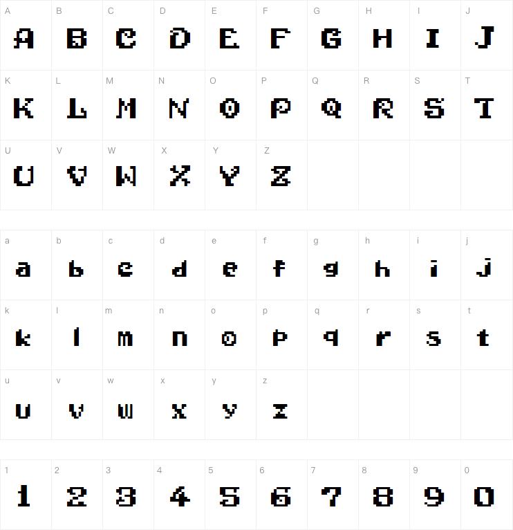 Wonder Boy In Monster World字体