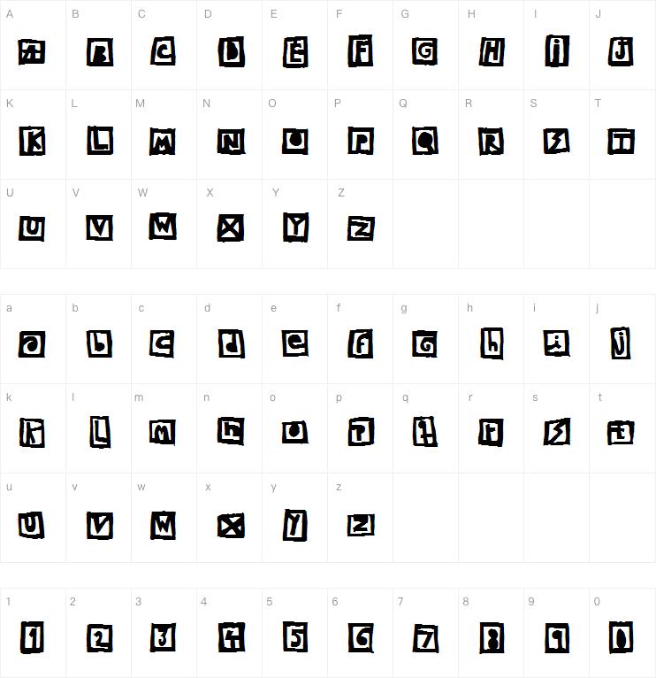 Woodcutter Black Square字体