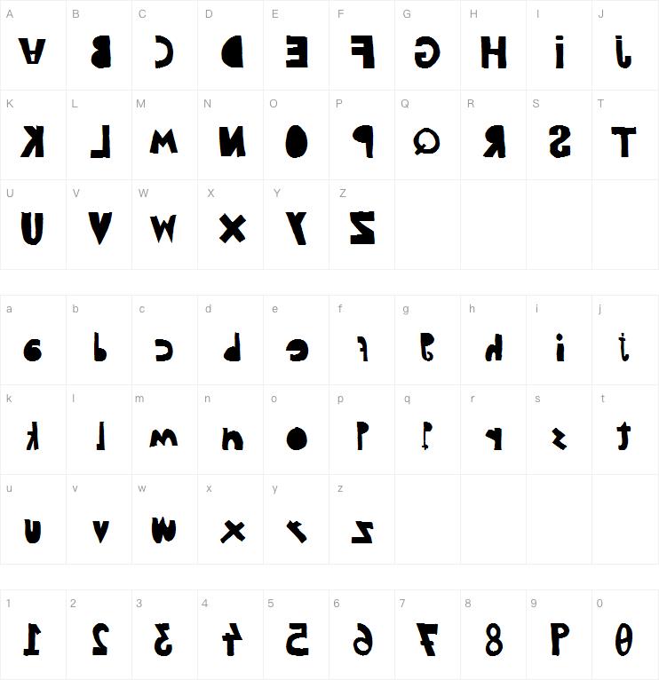 Woodcutter del reves字体