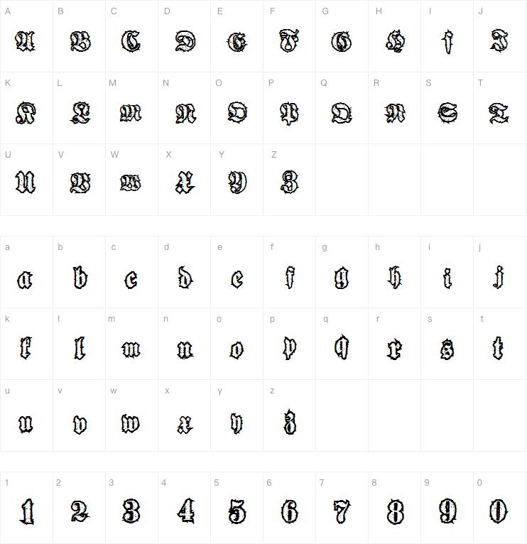 Woodcutter Gothic Drama字体