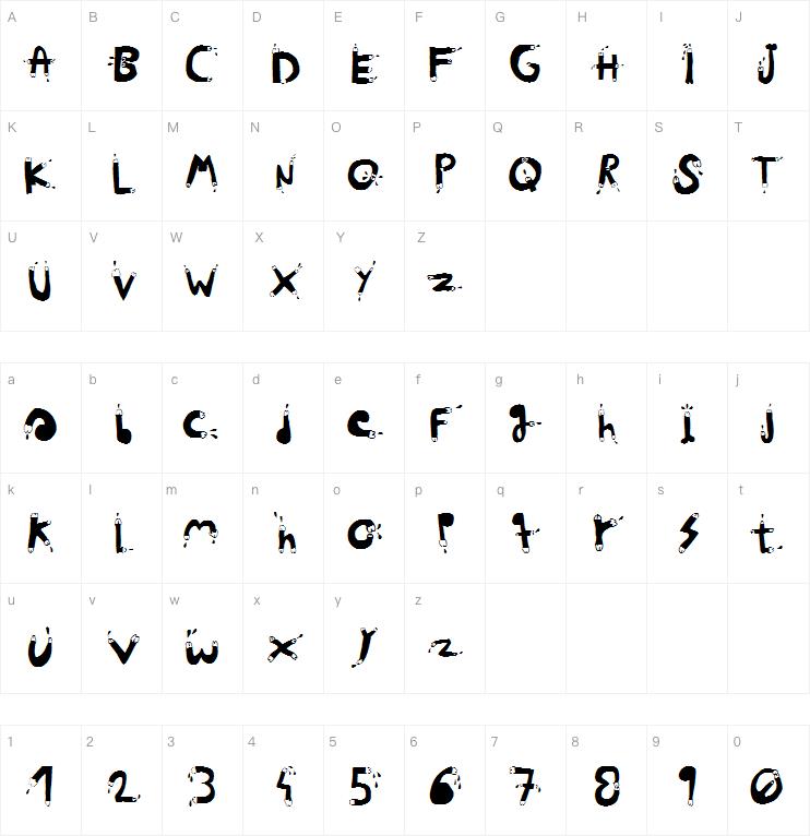 Woodcutter Pollita Alegre字体