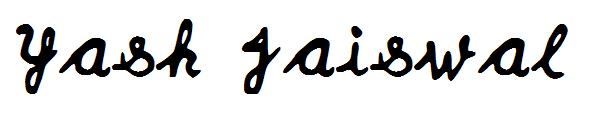 Yash Jaiswal字体