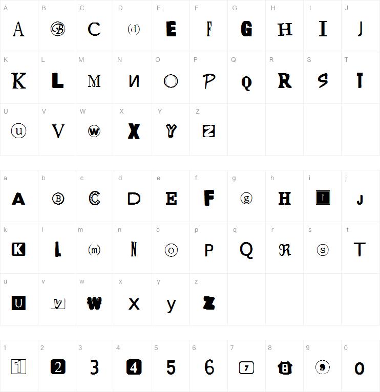 Yet Another Ransom Note字体