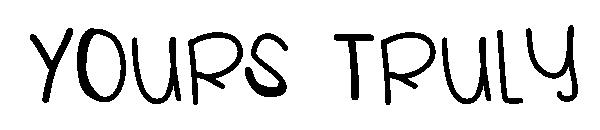 Yours Truly字体