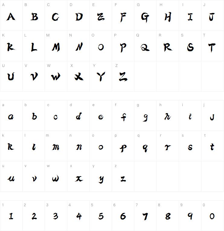 Yunmobei_enfont字体