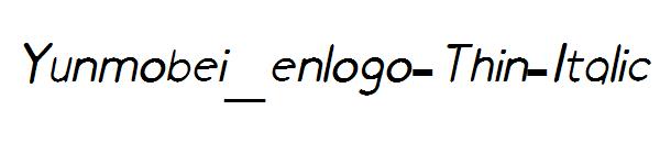 Yunmobei_enlogo-Thin-Italic字体