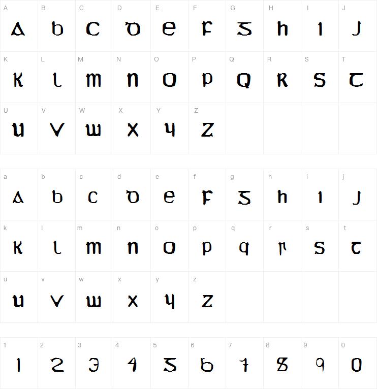 YY Uncial Most Irish字体