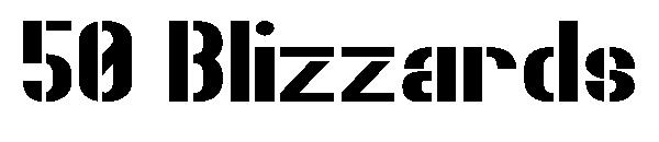 50 Blizzards字体