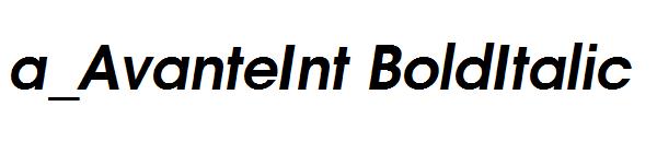 a_AvanteInt BoldItalic字体