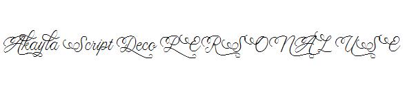Akayla Script Deco PERSONAL USE字体