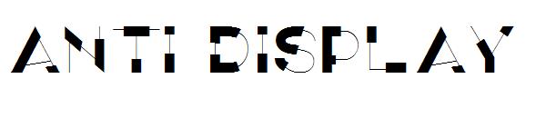 Anti Display字体