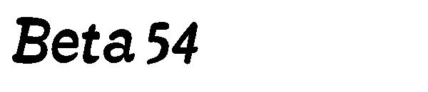 Beta 54字体