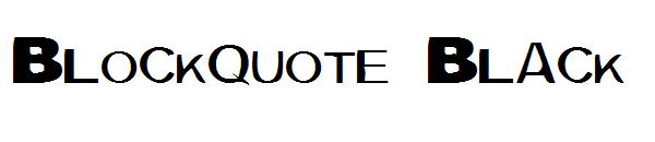 Blockquote Black字体