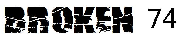 Broken 74字体