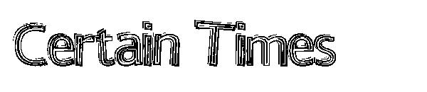 Certain Times字体