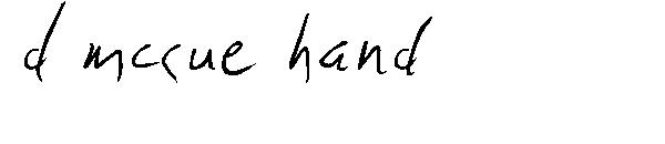 D McCue Hand字体
