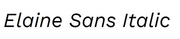 Elaine Sans Italic字体