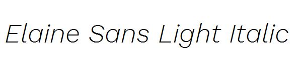 Elaine Sans Light Italic字体