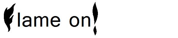 Flame on!字体