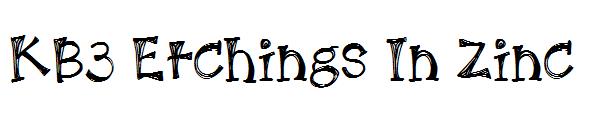KB3 Etchings In Zinc字体