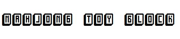 Mahjong Toy Block字体