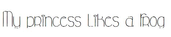 My princess likes a frog字体