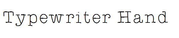 Typewriter Hand字体