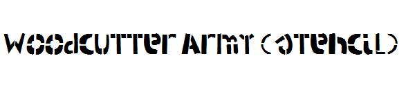 Woodcutter Army (stencil)字体