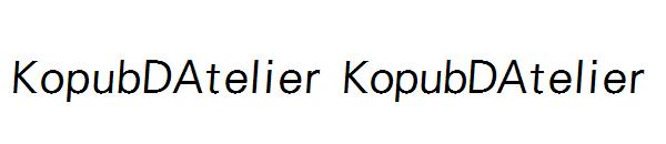 KopubDAtelier KopubDAtelier字体