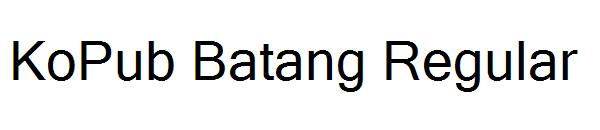 KoPub Batang Regular字体
